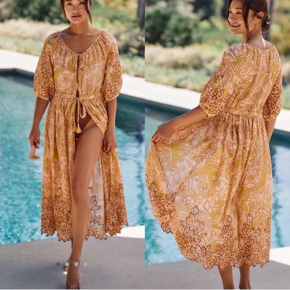 Anthropologie Ember Kaftan in Yellow - Picture 3 of 8